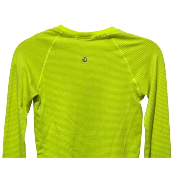 Lululemon Swiftly Tech Long Sleeve Shirt Race 2.0 Highlight Yellow Run Top Sz 2 - Picture 6 of 8